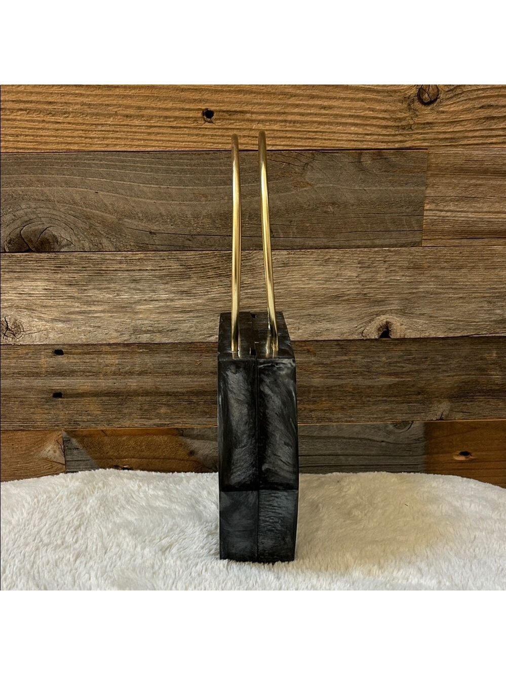 Ramla Black Acrylic Soho Clutch with Removable Chain Brand New! - Picture 5 of 10